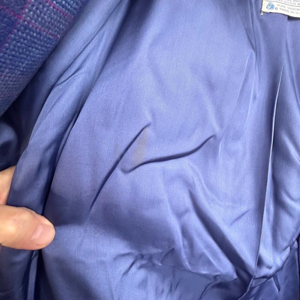 Pendleton Vintage Button Down Blue Plaid Collarle… - image 9